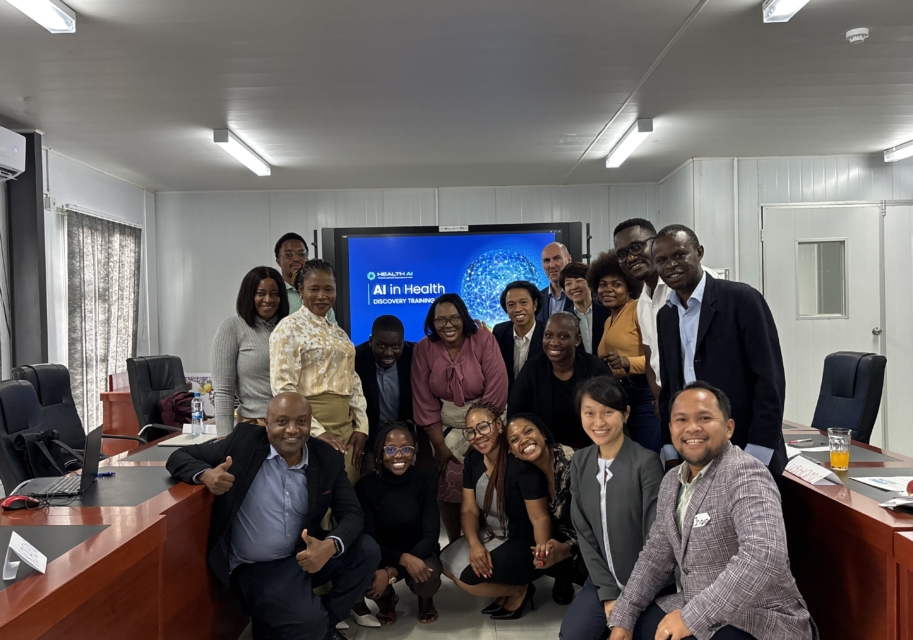 The HealthAI Team with workshop participants in Zambia